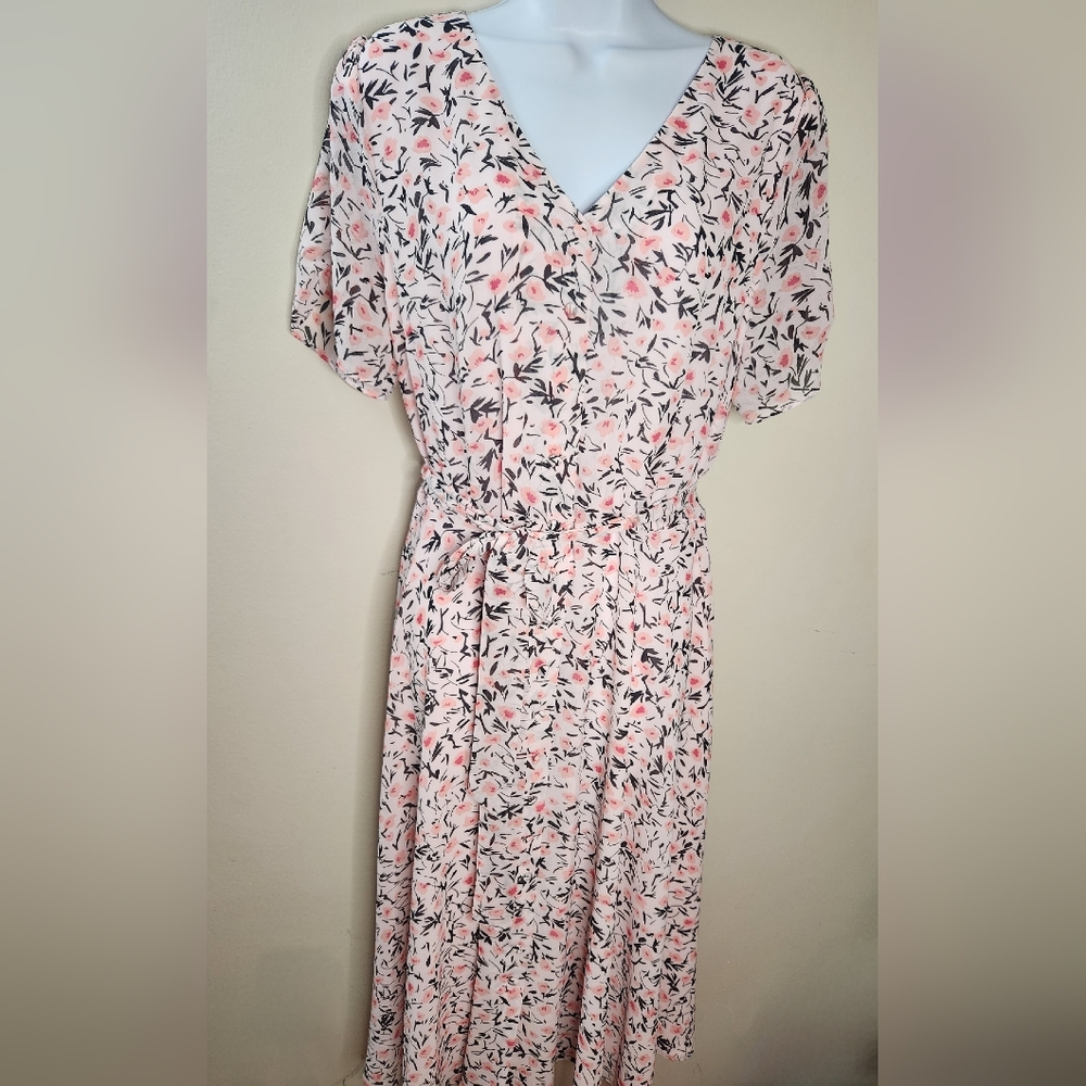 NWT Talbots Button Front Midi Floral Dress